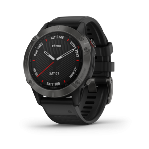 Fenix 6,Sapphire,Gray w/Black Band,GPS Watch,NA